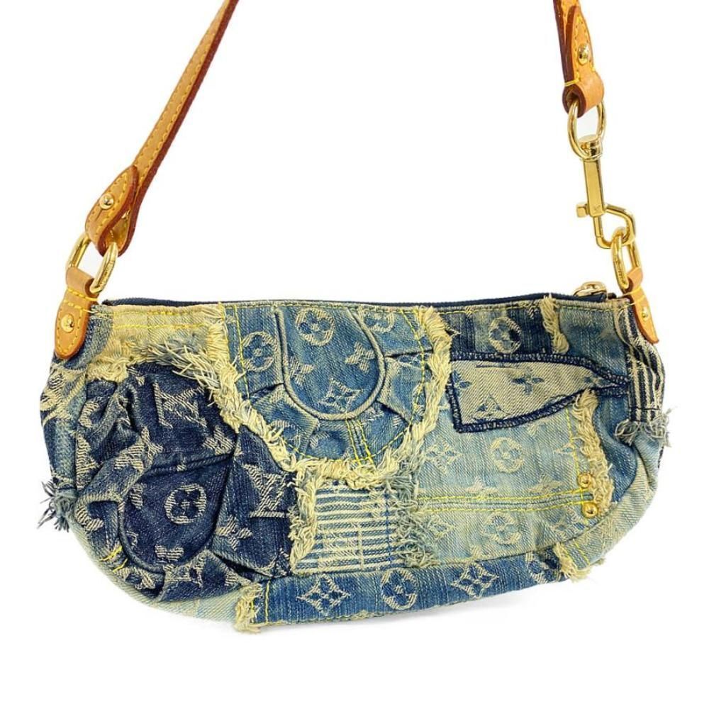 Louis Vuitton Monogram Denim Patchwork Pouchy Sho… - image 3